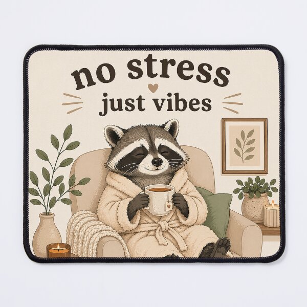 Item preview, Stress-free raccoon, just good vibes designed and sold by Imprearte.