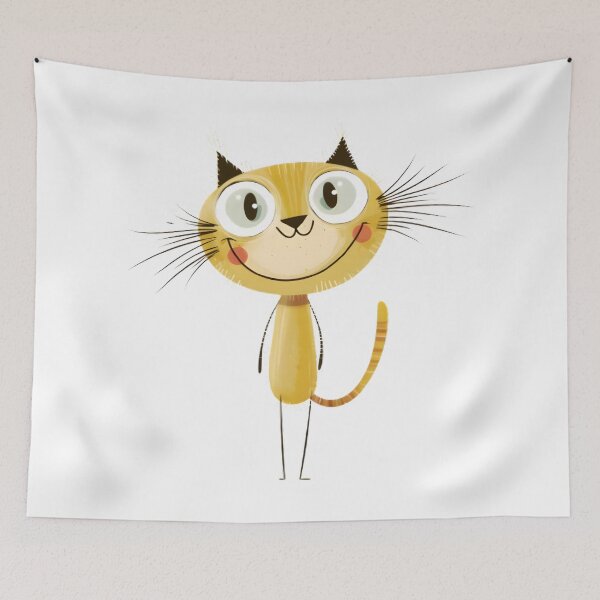 Item preview,  Happy Funny Cat designed and sold by Retro Whimsy.