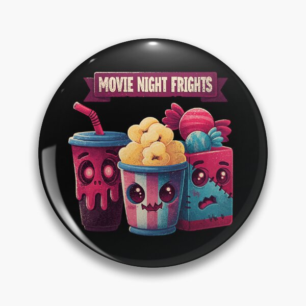 Item preview, Movie Night Frights Cute Horror Snacks – Kawaii Halloween Popcorn and Skull Drink designed and sold by Anastasiia Yurevych.
