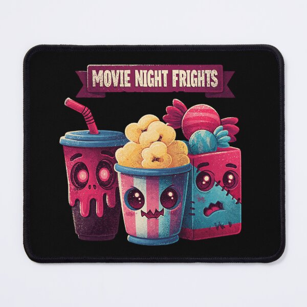 Item preview, Movie Night Frights Cute Horror Snacks – Kawaii Halloween Popcorn and Skull Drink designed and sold by Anastasiia Yurevych.