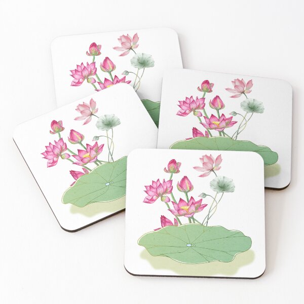 Item preview, Elegant Pink Lotus Flower Illustration Art designed and sold by Cutethings3.