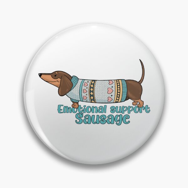 Item preview, Cute dachshund in a cosy jumper- emotional support sausage designed and sold by LittleSausage.