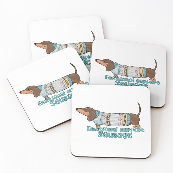 Item preview, Cute dachshund in a cosy jumper- emotional support sausage designed and sold by LittleSausage.