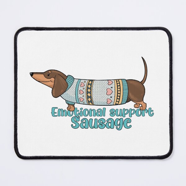 Item preview, Cute dachshund in a cosy jumper- emotional support sausage designed and sold by LittleSausage.