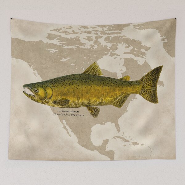 Item preview, Chinook Salmon Spawning Male Painting  designed and sold by Stephen Emms.