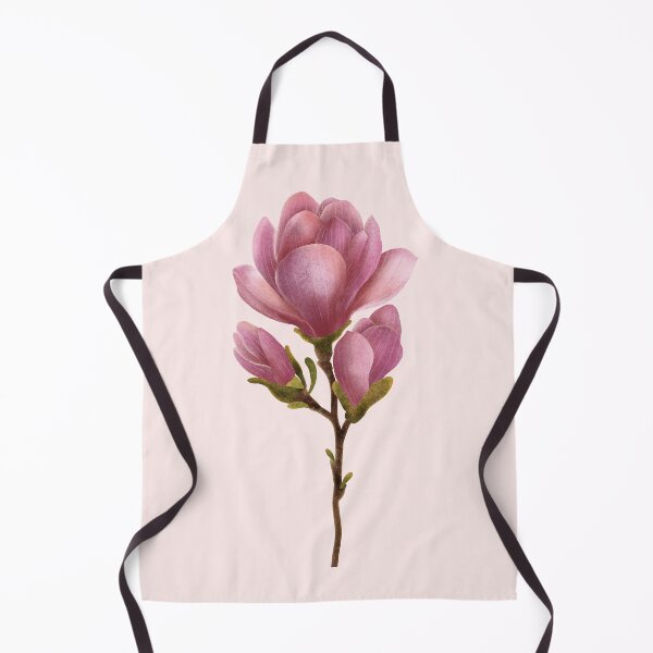 Item preview, Botanical watercolor illustration of pink magnolia flowers designed and sold by Grin Katalina Floral Patterns & Cozy Art.