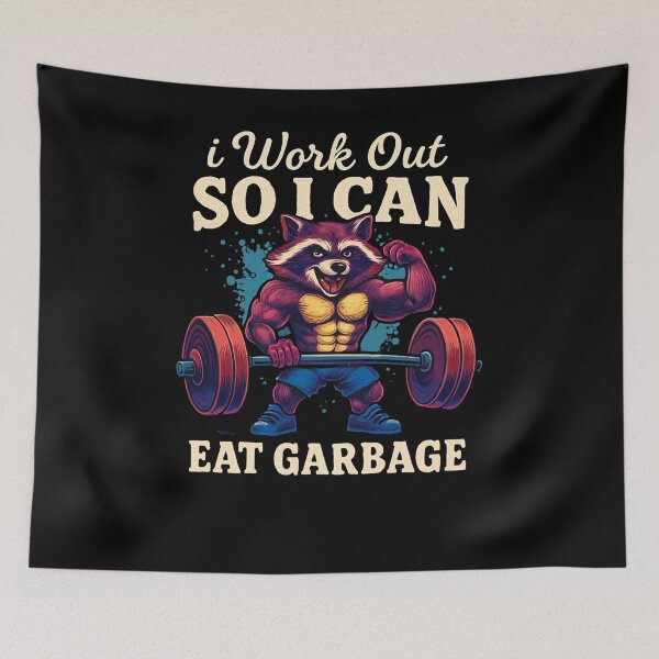 Item preview, Raccoon Workout Humor designed and sold by SiarheiYur.