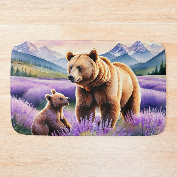 Item preview, Mother Bear and Cub - Lavender Meadow designed and sold by Wildflower Mama Designs.