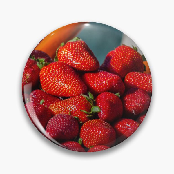 Item preview, Fresh Red Strawberries in a Wicker Basket With Green Leaves on a Rustic Market Display designed and sold by Nmallia.