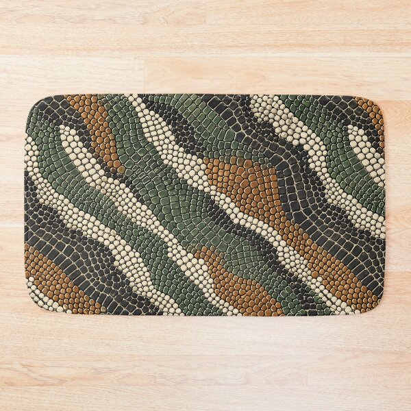 Item preview, Green Brown Crocodile Scale Abstraction Duvet Cover designed and sold by Kentala.