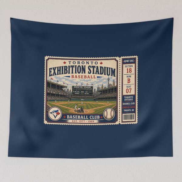 Item preview, Toronto Baseball Vintage Ticket Stub Exhibition Stadium Retro Ballpark Design designed and sold by GhostDawgs.