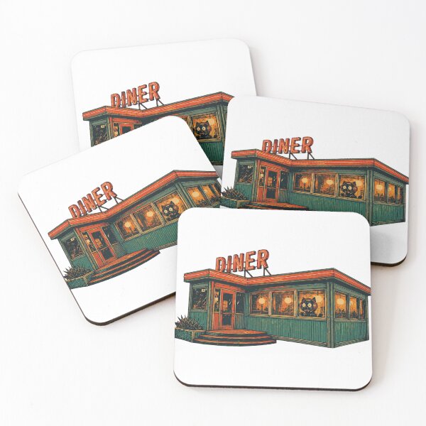 Item preview, Retro Night Diner Aesthetic Vintage Cozy Restaurant Illustration designed and sold by ZenvyraLab.