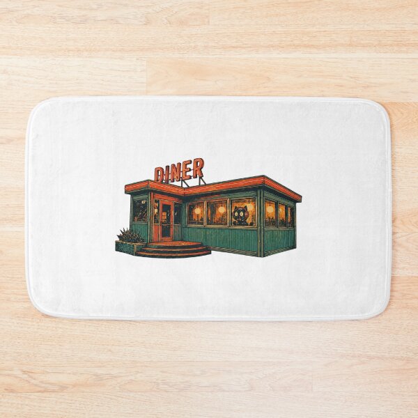 Item preview, Retro Night Diner Aesthetic Vintage Cozy Restaurant Illustration designed and sold by ZenvyraLab.