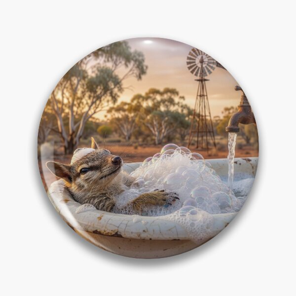 Item preview, Adorable Numbat Has a Bath in the Outback designed and sold by Tridentulus.