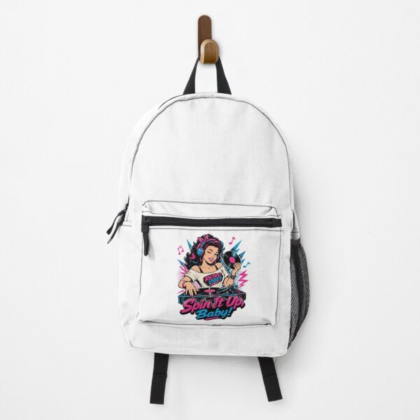 Item preview, Retro Vibes Shake It Up Baby Pinup - 80s 90s Music DJ Girl designed and sold by chattsuede.