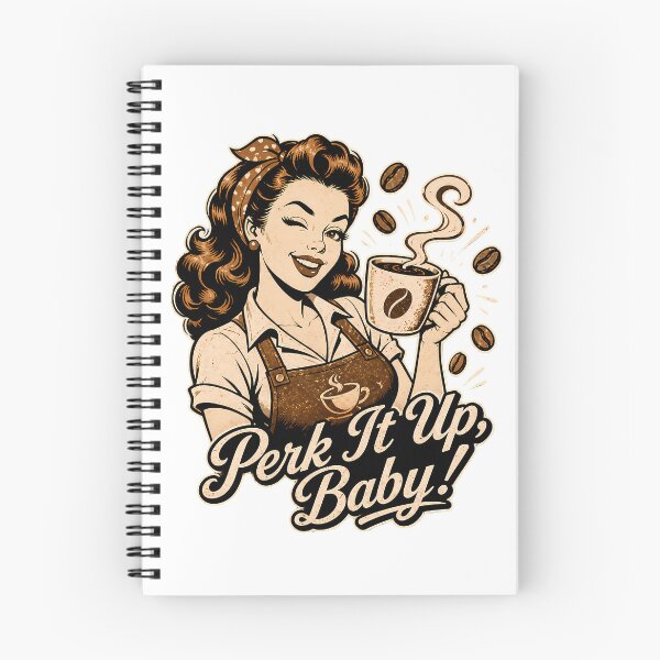 Item preview, Perk It Up Baby Coffee Pinup | Vintage Barista Aesthetic designed and sold by chattsuede.