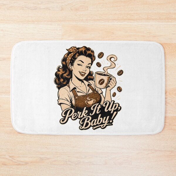 Item preview, Perk It Up Baby Coffee Pinup | Vintage Barista Aesthetic designed and sold by chattsuede.