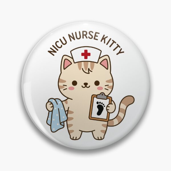 Item preview, NICU Nurse Kitty – Cute Neonatal Nurse Cat designed and sold by officinelala.