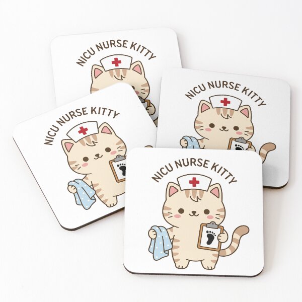Item preview, NICU Nurse Kitty – Cute Neonatal Nurse Cat designed and sold by officinelala.