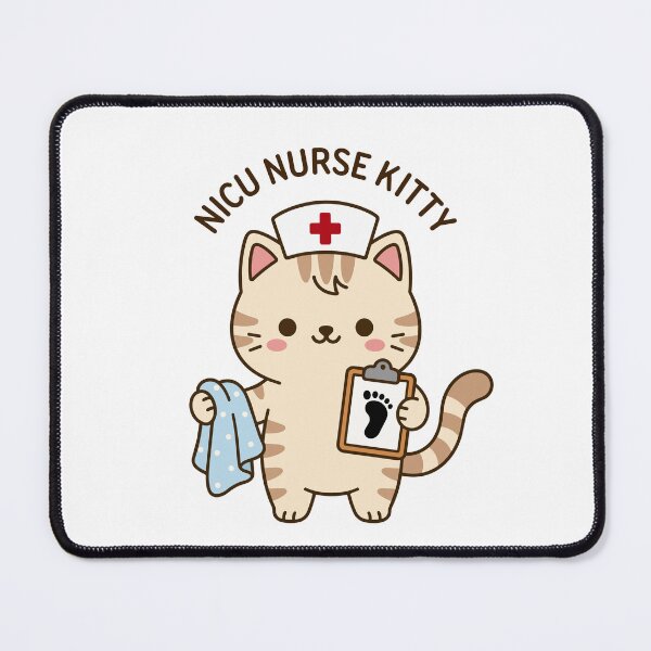 Item preview, NICU Nurse Kitty – Cute Neonatal Nurse Cat designed and sold by officinelala.