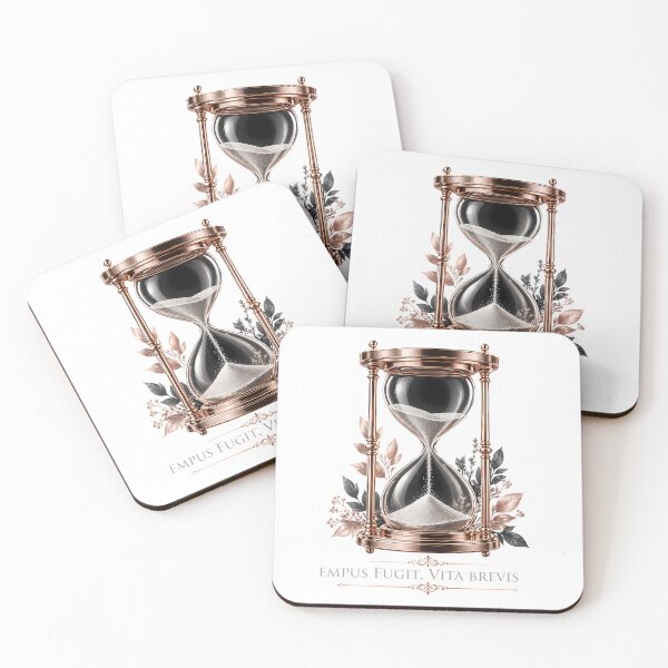 Item preview, Latin Quotes Tempus Fugit Vita Brevis Hourglass designed and sold by chattsuede.