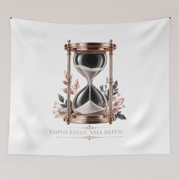 Item preview, Latin Quotes Tempus Fugit Vita Brevis Hourglass designed and sold by chattsuede.