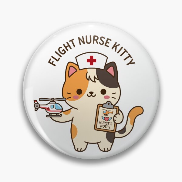 Item preview, Flight Nurse Kitty - Nursing at 10,000 Feet Cat designed and sold by officinelala.