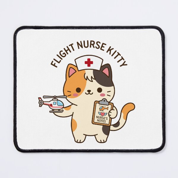 Item preview, Flight Nurse Kitty - Nursing at 10,000 Feet Cat designed and sold by officinelala.