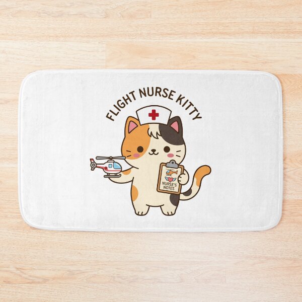 Item preview, Flight Nurse Kitty - Nursing at 10,000 Feet Cat designed and sold by officinelala.
