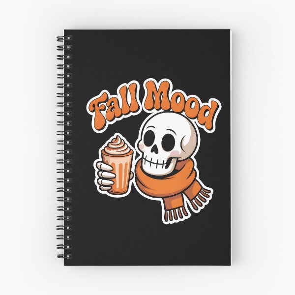 Item preview, Fall Mood Skeleton with Pumpkin Latte – Cute Cozy Autumn Coffee Design designed and sold by Raw Tigers.