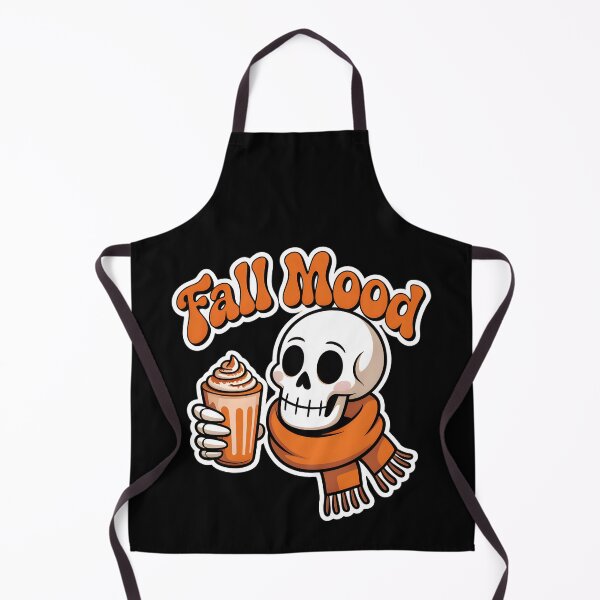 Item preview, Fall Mood Skeleton with Pumpkin Latte – Cute Cozy Autumn Coffee Design designed and sold by Raw Tigers.