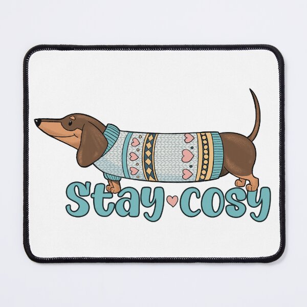 Item preview, Cute dachshund in a cosy jumper - stay cosy designed and sold by LittleSausage.
