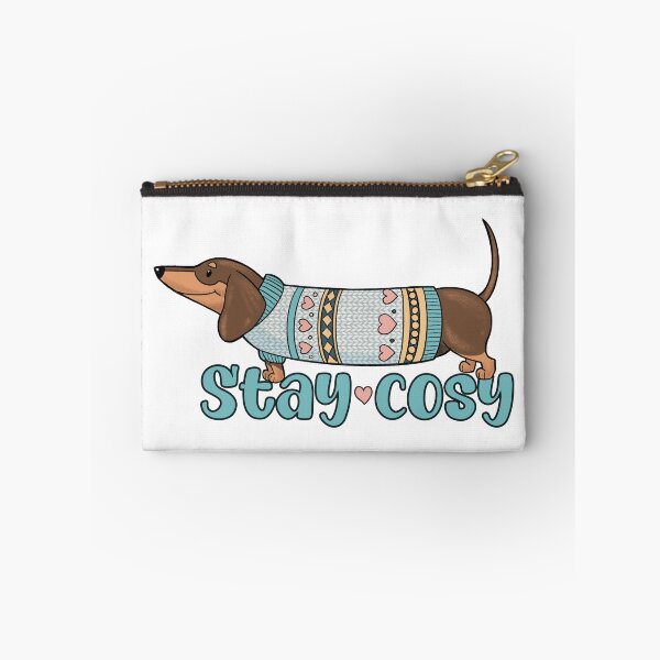 Item preview, Cute dachshund in a cosy jumper - stay cosy designed and sold by LittleSausage.