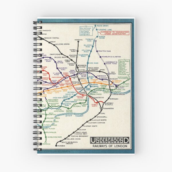 Item preview, 1930 Map Underground Railways of London designed and sold by colourfind.