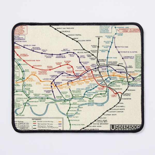 Item preview, 1930 Map Underground Railways of London designed and sold by colourfind.