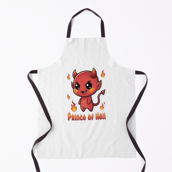 Item preview, Cute Devil Prince Cartoon With Flames designed and sold by PrintBreeze.