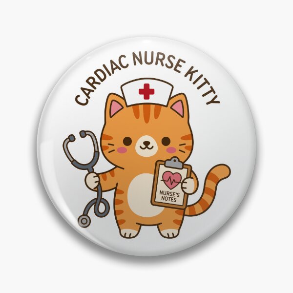 Item preview, Cardiac Nurse Kitty – Cute Cardiology Nurse Cat designed and sold by officinelala.