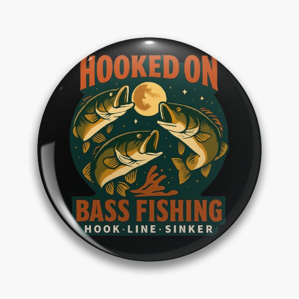 Item preview, Hooked On Bass Fishing designed and sold by SiarheiYur.
