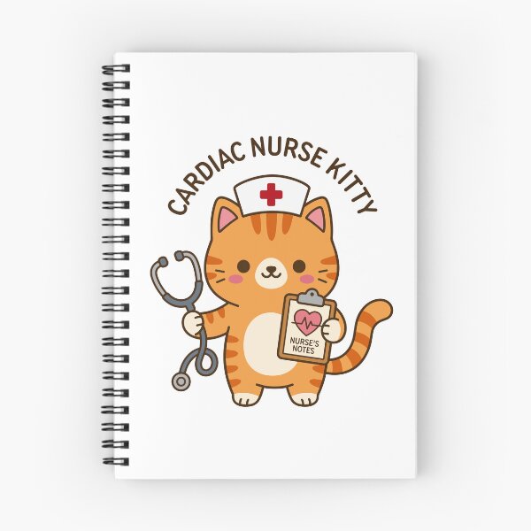 Item preview, Cardiac Nurse Kitty – Cute Cardiology Nurse Cat designed and sold by officinelala.