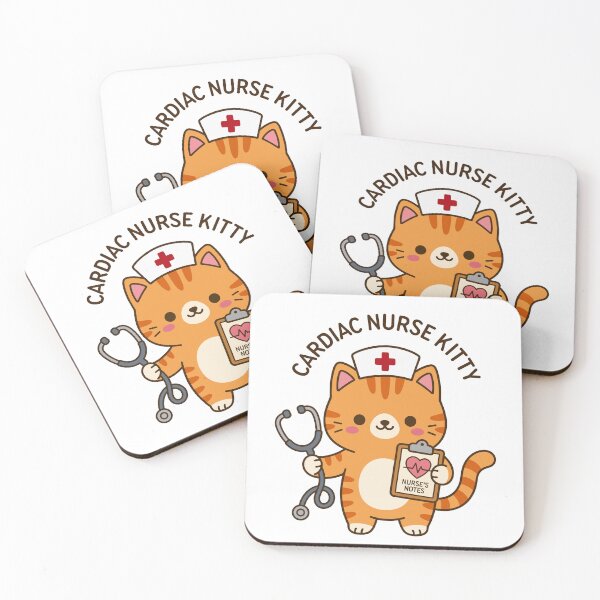 Item preview, Cardiac Nurse Kitty – Cute Cardiology Nurse Cat designed and sold by officinelala.