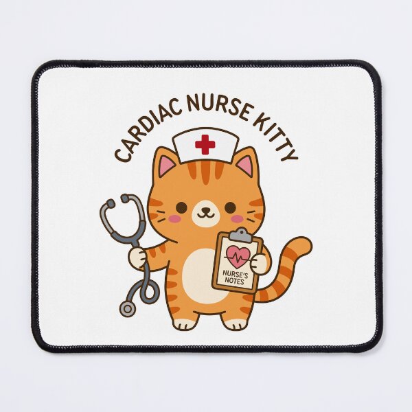 Item preview, Cardiac Nurse Kitty – Cute Cardiology Nurse Cat designed and sold by officinelala.