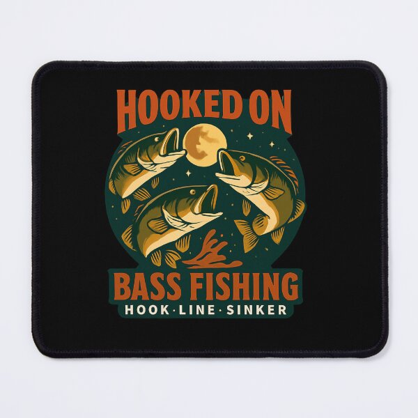 Item preview, Hooked On Bass Fishing designed and sold by SiarheiYur.