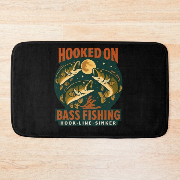 Item preview, Hooked On Bass Fishing designed and sold by SiarheiYur.