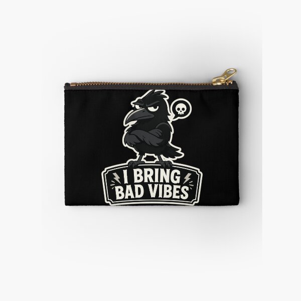 Item preview, I Bring Bad Vibes Crow – Funny Gothic Bird Meme designed and sold by EchoBlue Studio.