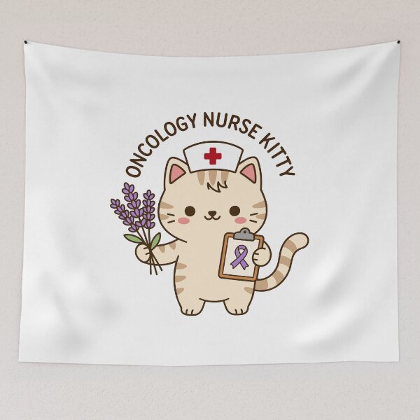 Item preview, Oncology Nurse Kitty – Cute Cancer Care Nurse Cat designed and sold by officinelala.