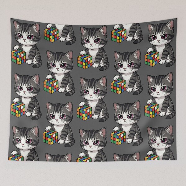 Item preview, Cat-atonic Cube Cruncher designed and sold by CleverCulture.