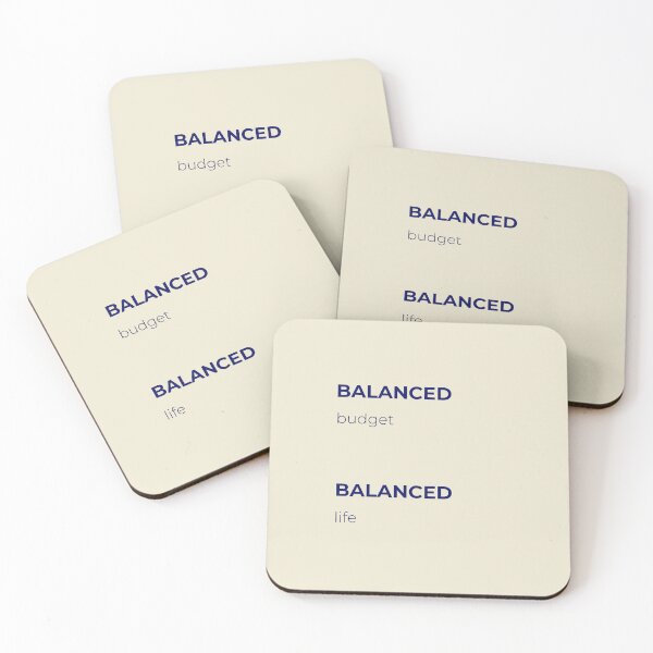 Item preview, BALANCED budget BALANCED life | Financial Freedom Quote | Minimalist Design designed and sold by BalancedCoNL.