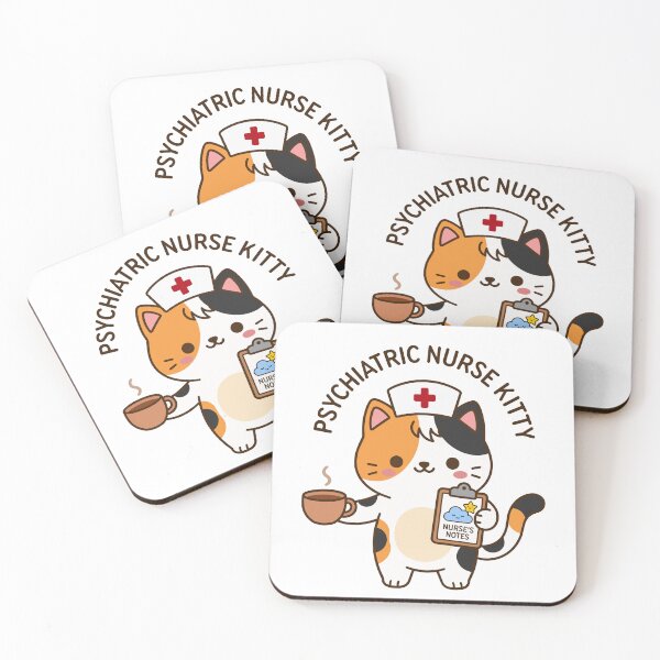 Item preview, Psychiatric Nurse Kitty – Cute Mental Health Nurse Cat designed and sold by officinelala.
