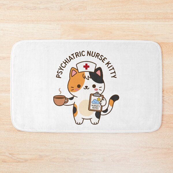 Item preview, Psychiatric Nurse Kitty – Cute Mental Health Nurse Cat designed and sold by officinelala.