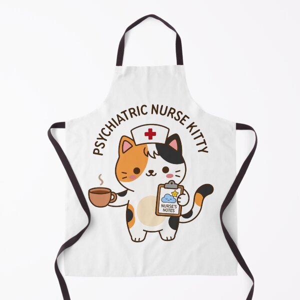 Item preview, Psychiatric Nurse Kitty – Cute Mental Health Nurse Cat designed and sold by officinelala.